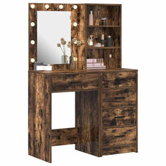 Dressing Table 2 pcs Brown Engineered Wood