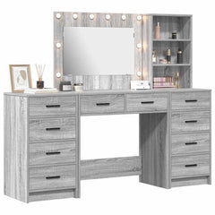 vidaXL Dressing Table 3 pcs Grey Sonoma 78.5 x 41 x 135 cm 3
