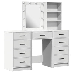 vidaXL Dressing Table 3 pcs White 40 x 41 x 135 cm Engineered Wood 2