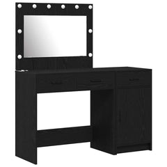 vidaXL Dressing Table 2 pcs Black 40 x 41 x 75 cm Engineered Wood 2
