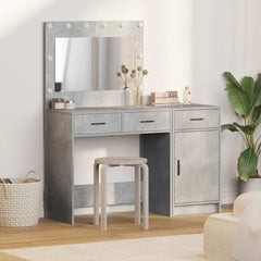 Dressing Table 2 pcs Brown Engineered Wood in Concrete Grey