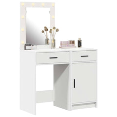 Dressing Table 2 pcs Brown 50 x 41 x 135 cm Engineered Wood White