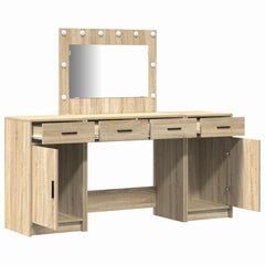 vidaXL Dressing Table 3 pcs Brown 78.5 x 41 x 135 cm Engineered Wood 6