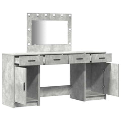 vidaXL Dressing Table 3 pcs Grey 78.5 x 41 x 135 cm Engineered Wood 6