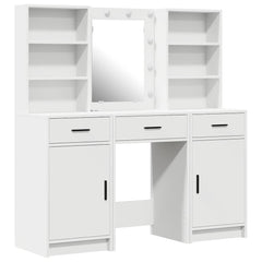Dressing Table Set with LED 3 pcs 50 x 41 x 135 cm White