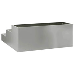vidaXL Garden Planter Silver 90 x 90 x 35 cm Galvanised Steel 5