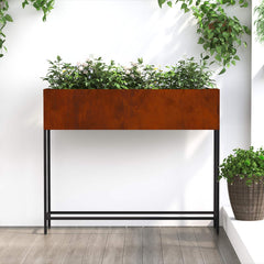 Raised Garden Planter Steel Weathering steel 100 cm 82 cm