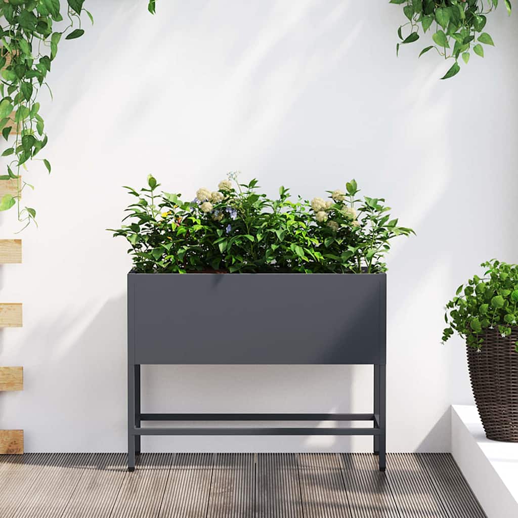 Raised Garden Planter Steel Anthracite 60 cm 45 cm