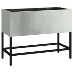 vidaXL Raised Garden Planter Silver 60 x 26 x 45 cm Galvanised Steel 2