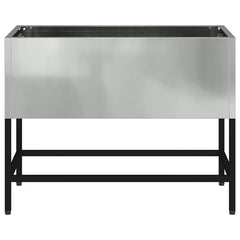 vidaXL Raised Garden Planter Silver 60 x 26 x 45 cm Galvanised Steel 5