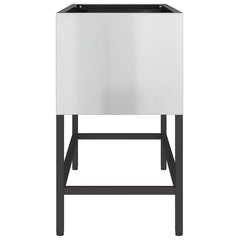 vidaXL Raised Garden Planter Silver 60 x 26 x 45 cm Galvanised Steel 6