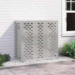 Air Conditioner Cover 110 x 50 x 105 cm Steel Linear Slot Pattern Stainless steel