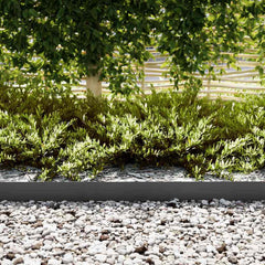 vidaXL Lawn Edging 10 pcs 100 x 0.05 x 15 cm Cold Rolled Steel Black 3