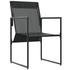 vidaXL Chair 4 pcs Black and Anthracite Textilene 2