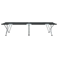 vidaXL Folding Camping Bed Black 194 x 62.5 x 42.5 cm Oxford and Steel 6