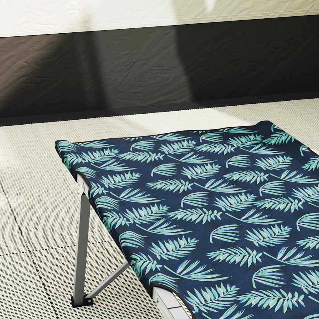 vidaXL Folding Camping Bed Folding Leaf Forest 194 x 62.5 x 42.5 cm 3