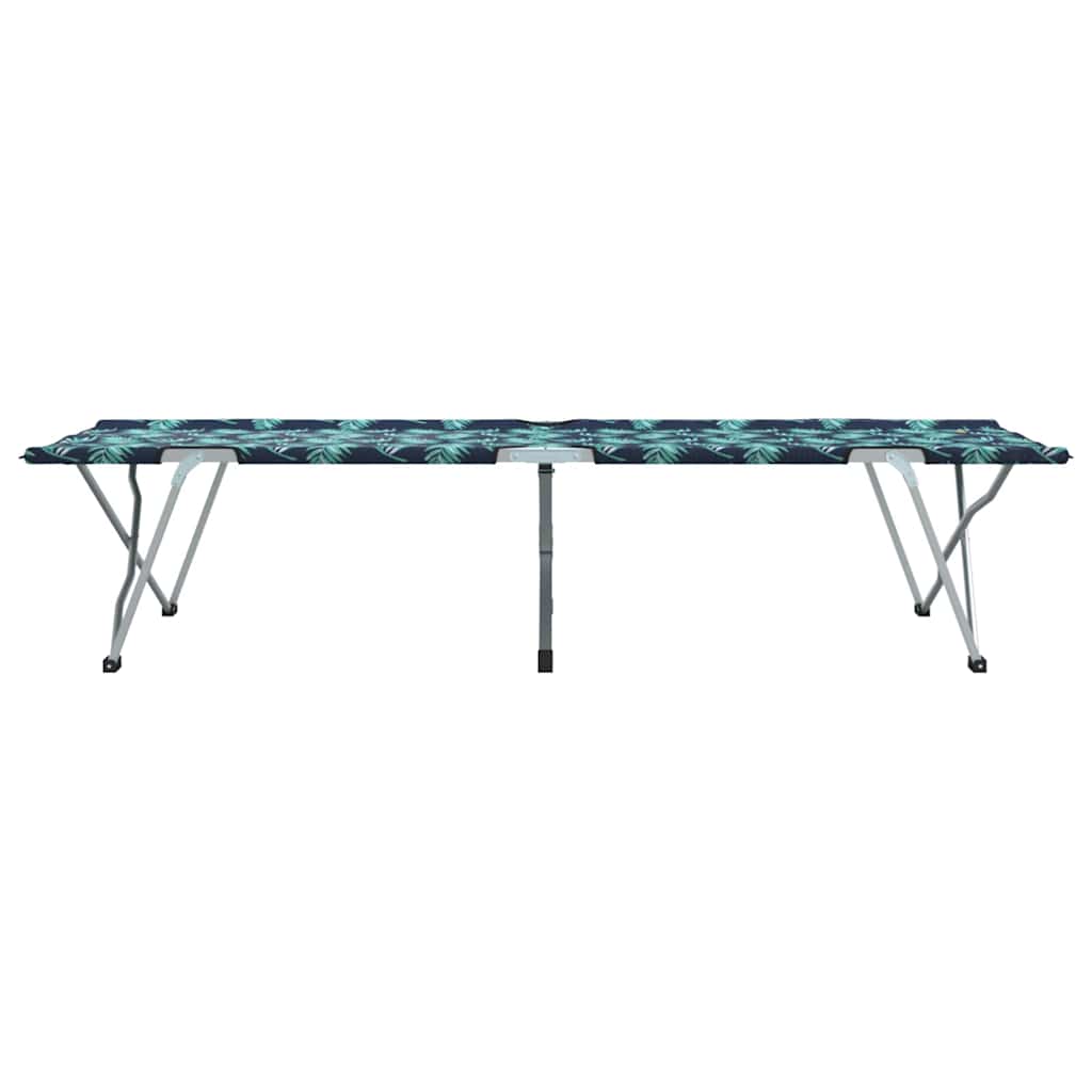 vidaXL Folding Camping Bed Folding Leaf Forest 194 x 62.5 x 42.5 cm 6