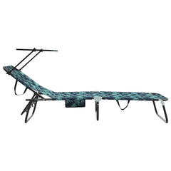 vidaXL Folding Sun Lounger Oxford Multicolour 5