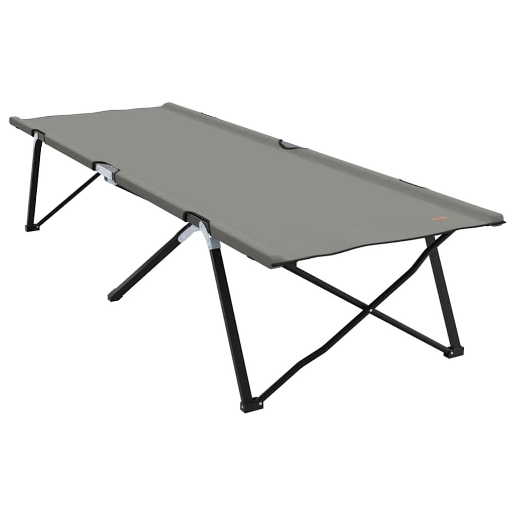 vidaXL Folding Camping Bed Grey 206 x 76 x 74 cm Oxford and Steel 2