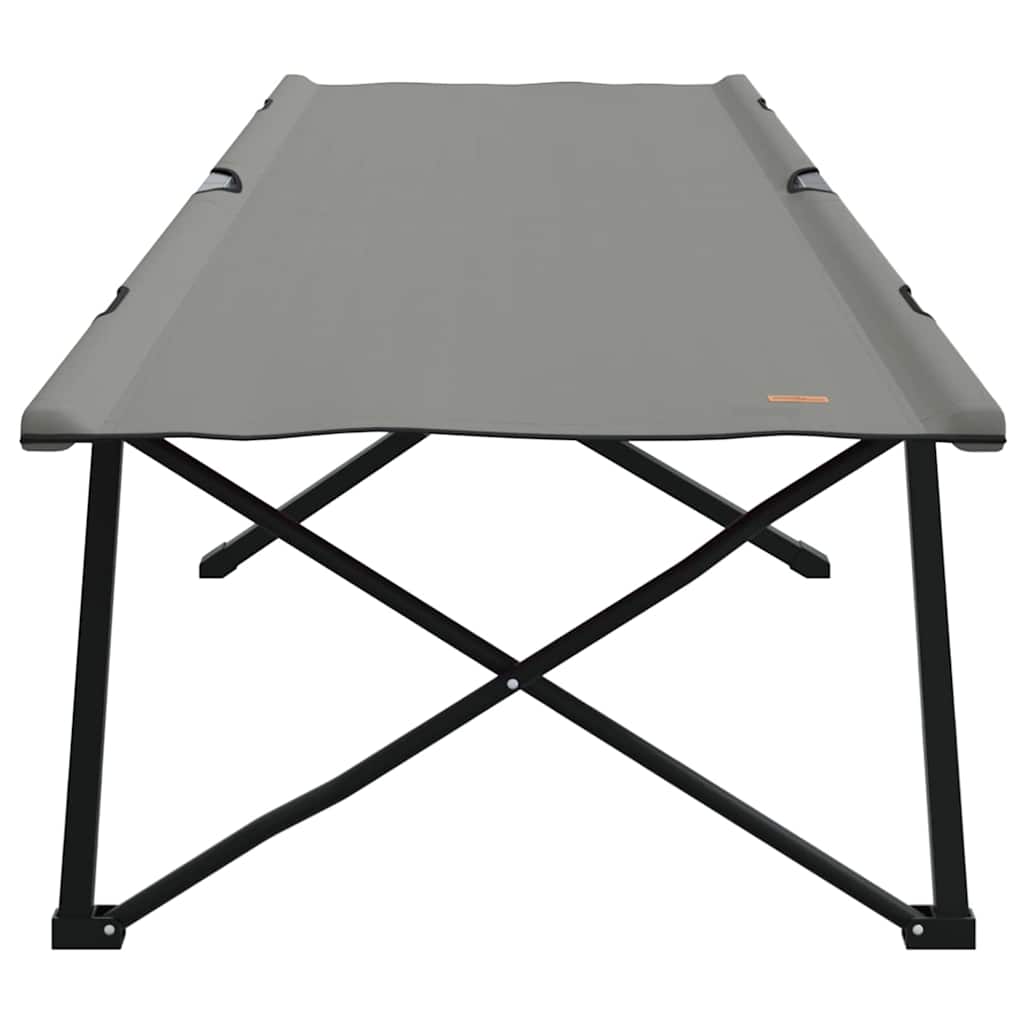 vidaXL Folding Camping Bed Grey 206 x 76 x 74 cm Oxford and Steel 4