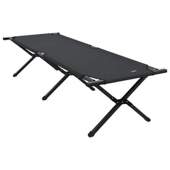 vidaXL Folding Camping Bed Manual Black 193 x 69 x 45 cm Oxford fabric 2