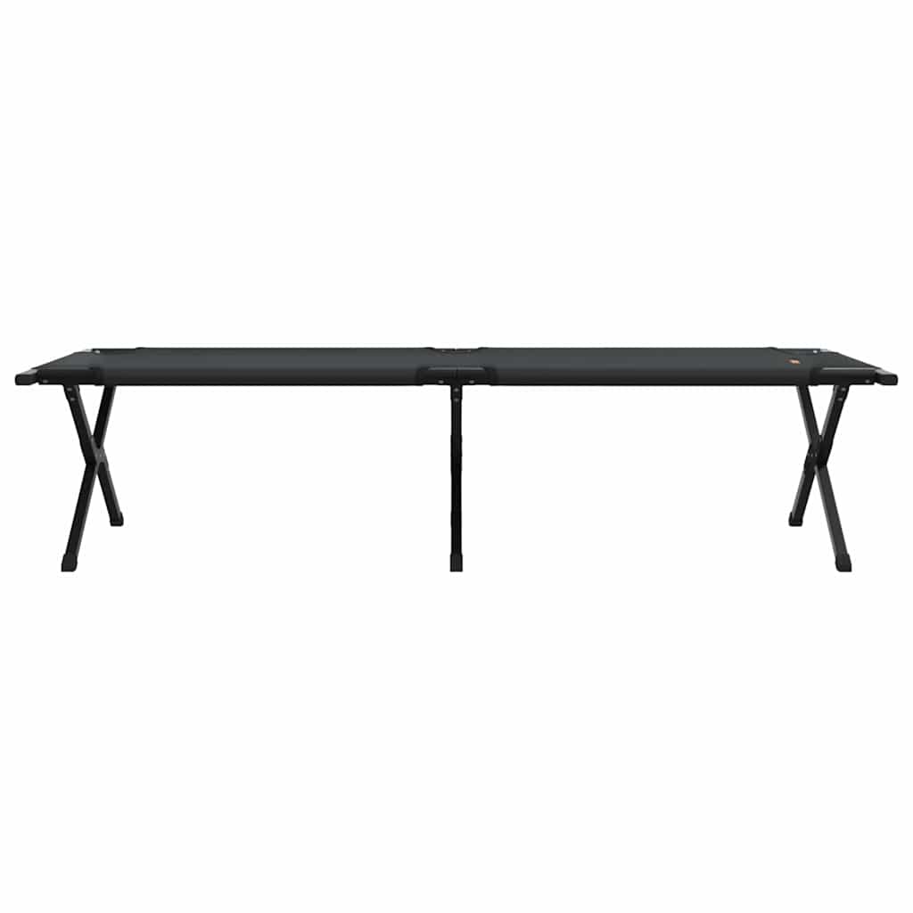 vidaXL Folding Camping Bed Manual Black 193 x 69 x 45 cm Oxford fabric 6
