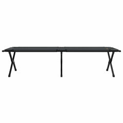 vidaXL Folding Camping Bed Manual Black 193 x 69 x 45 cm Oxford fabric 6
