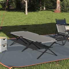 Folding Camping Bed Folding 210 x 80 x 46 cm Oxford fabric Grey