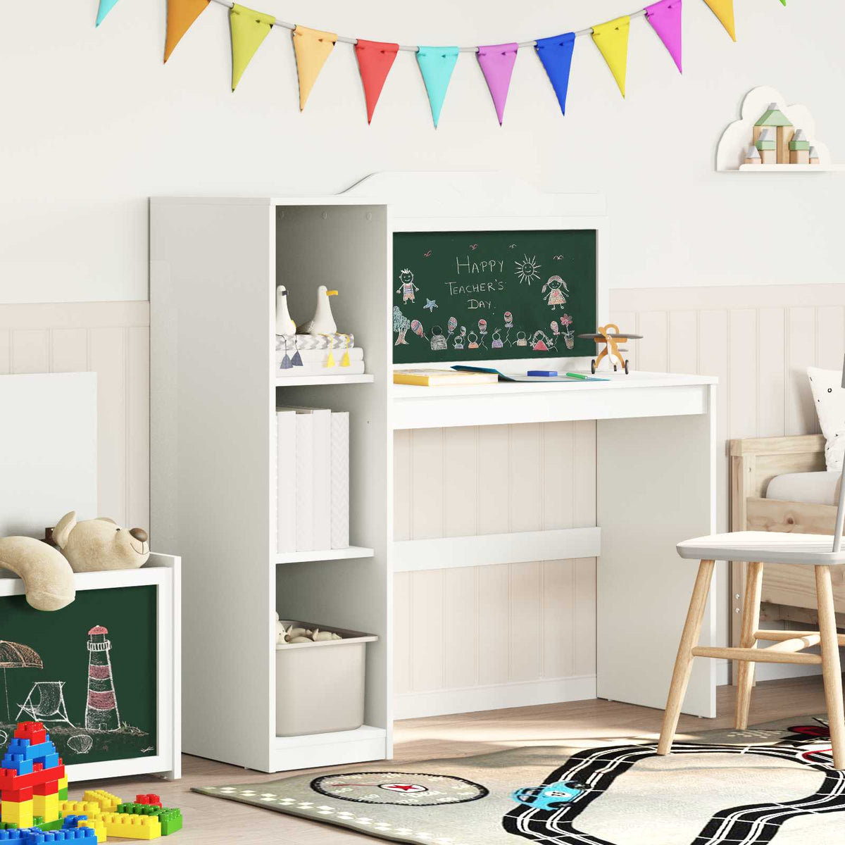 Kids Creative Storage ROROS Engineered Wood White