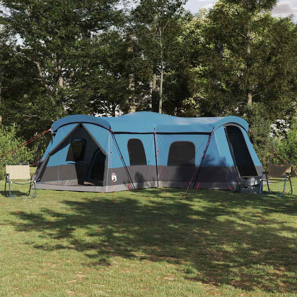 Tent 16-Person 16-Person 185T Polyester with PU Coating Blue