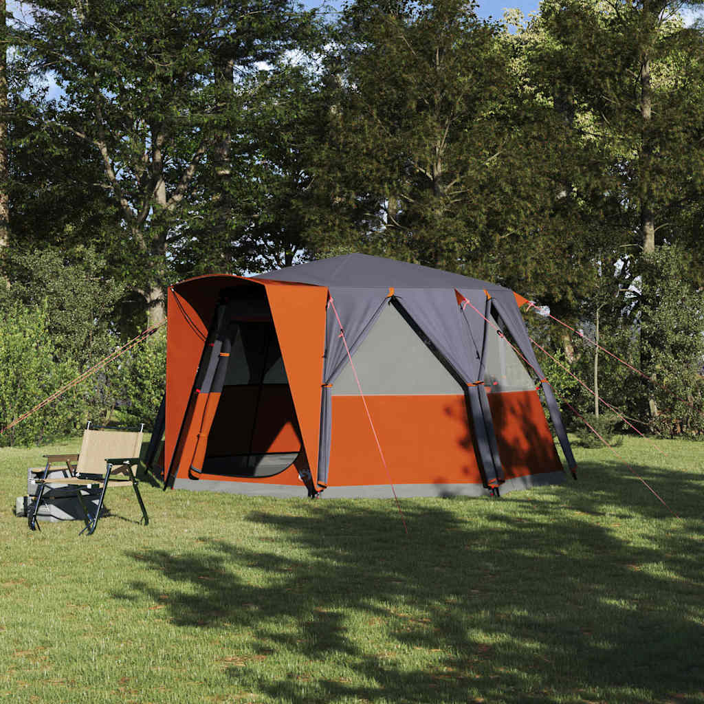 Cabin Tent 6-Person 6-Person Grey and orange