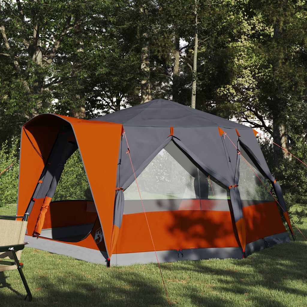 Cabin Tent 5-Person 5-Person Grey and orange