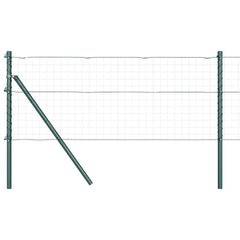 vidaXL Embedded Fence Post 13 pcs Green Powder-Coated Steel 2