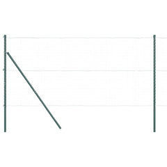 vidaXL Embedded Fence Post 13 pcs Green Powder-Coated Steel 2