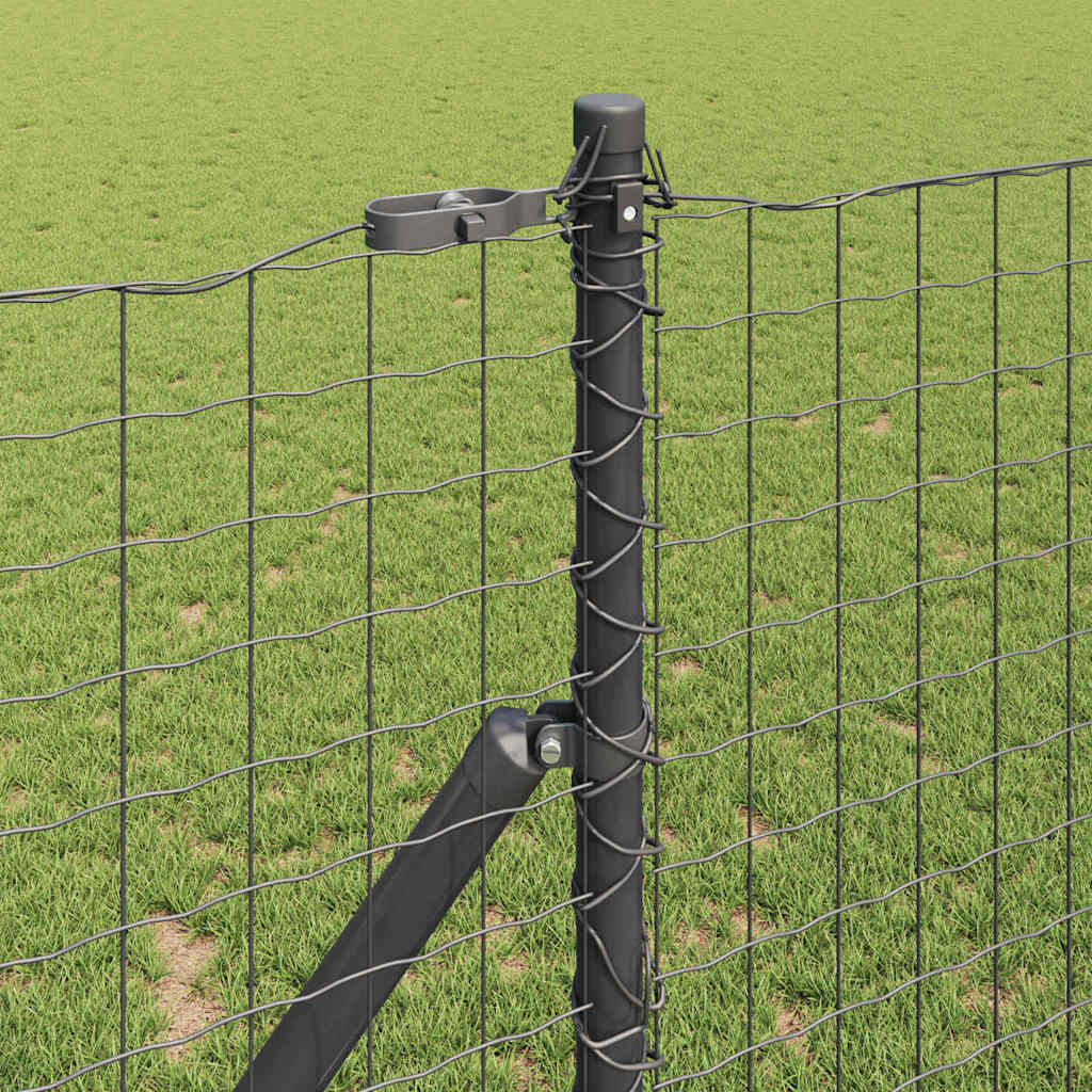 vidaXL Embedded Fence Post 13 pcs Grey Powder-Coated Steel 3