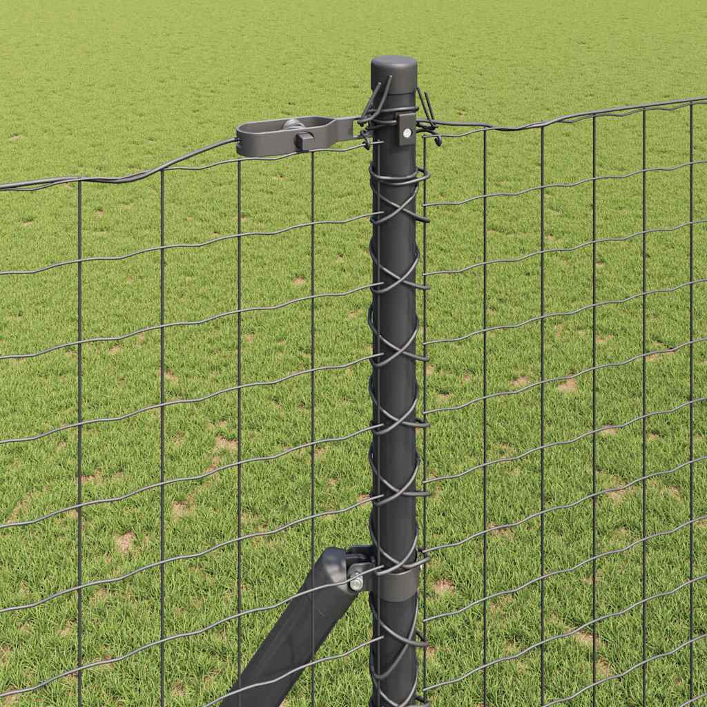 vidaXL Embedded Fence Post 13 pcs Grey Powder-Coated Steel 3