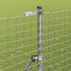 vidaXL Embedded Fence Post 13 pcs Silver Powder-Coated Steel 3
