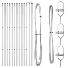 vidaXL Embedded Fence Post 13 pcs Silver Powder-Coated Steel 2