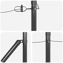 vidaXL Ground Spike Fence Post 13 pcs Grey Powder-Coated Steel 6
