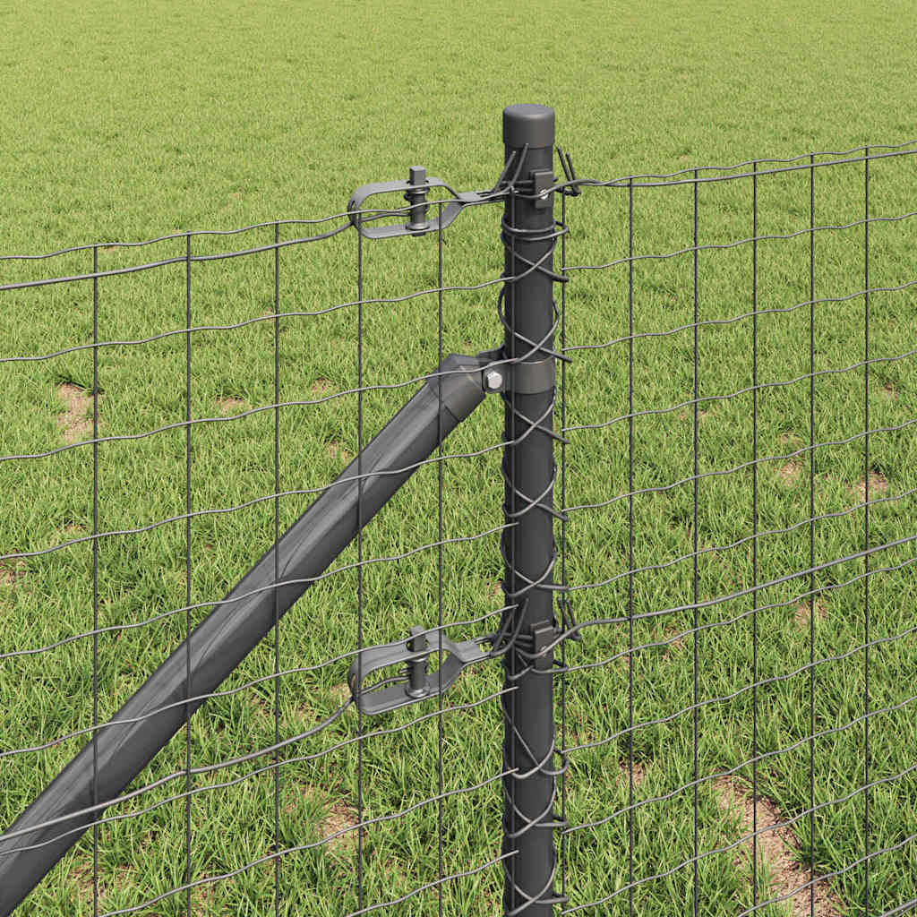 vidaXL Ground Spike Fence Post 7 pcs Grey Powder-Coated Steel 3