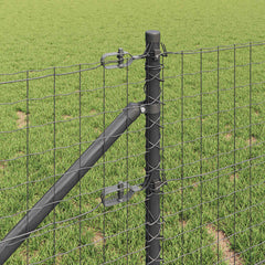vidaXL Ground Spike Fence Post 7 pcs Grey Powder-Coated Steel 3