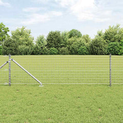 vidaXL Ground Spike Fence Post 13 pcs Silver Powder-Coated Steel 3