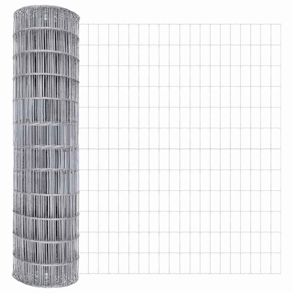 Euro Fence 1 x 10 m PVC-coated iron Galvanised steel Length 10 m Mesh size 50 x 100 mm 1.5 m