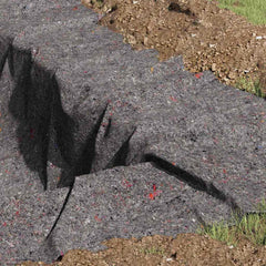 vidaXL Pond Fleece 1 x 10 m Polyester and Cotton Grey 3