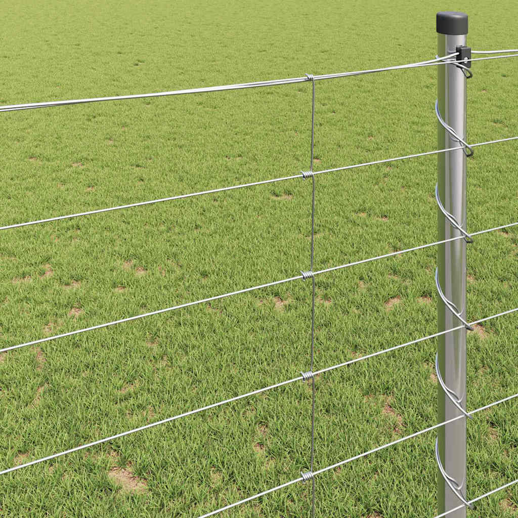 vidaXL Field Fence Silver 4