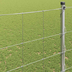 vidaXL Field Fence Silver 4