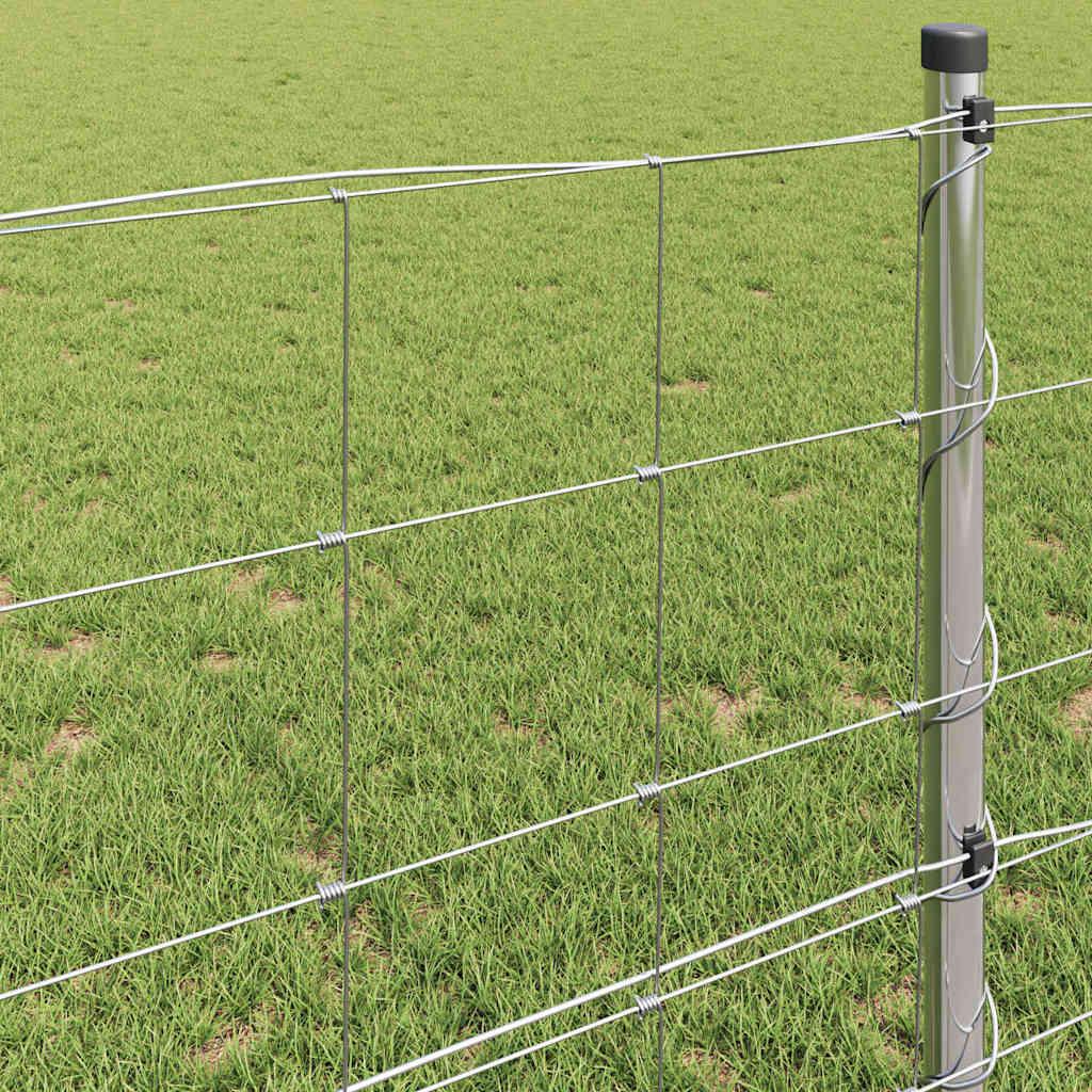 vidaXL Field Fence Silver 4