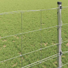 vidaXL Field Fence Silver 4