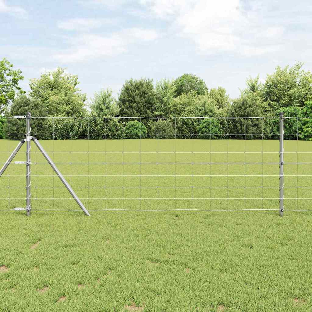 vidaXL Field Fence Silver 1