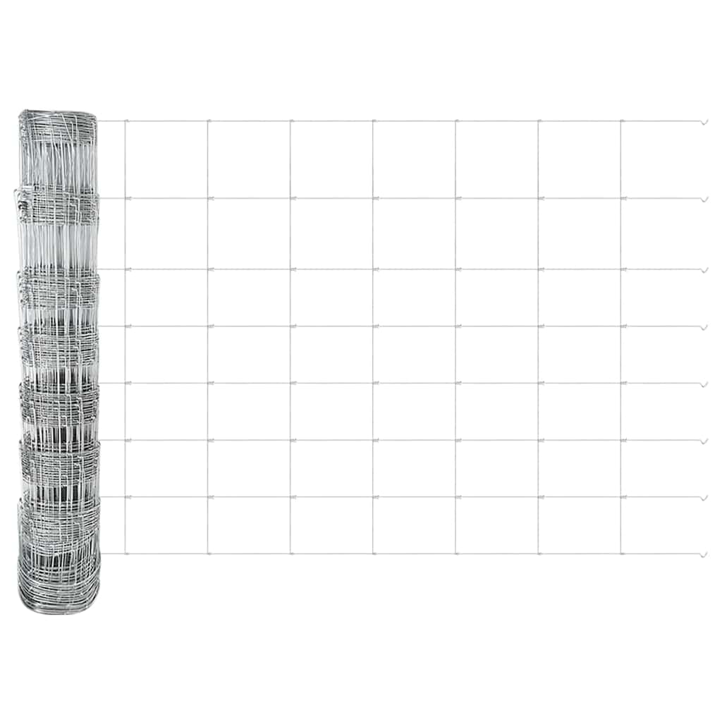 vidaXL Field Fence Silver 5
